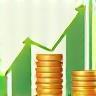 Coin stack or upward trending chart.